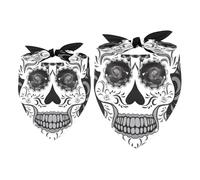 Paquete de 2 pañuelos para perro, diseño de Dead of the Dead of the Dead Girl Boy Baberos para perros, bufandas, accesorios para perros pequeños, medianos y grandes, cachorros, gatos y mascotas