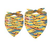 Paquete de 2 pañuelos para perro, taxi abarrotados, coches, niñas y niños, bufanda para perro, accesorios para perros pequeños, medianos y grandes, cachorros, gatos y mascotas