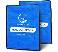 Paquete de 2 paquetes de hielo de gel frío y caliente reutilizables XXL para lesiones, compresa fría, paquete de hielo, paquetes de hielo de gel, paquete frío, paquete de hielo de gel, paquetes fríos