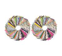 Paquete de 2 parches de patchwork DIY 60 piezas de algodón de 10 cm x 10 cm para patchwork