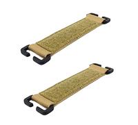 Paquete de 2 parches Molle con tiras Molle, parches para pantalla táctica, modular, panel de bucle, adaptador para mochila táctica, militar, paquete de asalto, bolsa Molle (caqui)