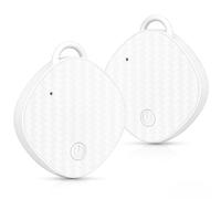 Paquete de 2 pares de etiquetas de seguimiento con Apple Find My (solo iOS), buscador de llaves, localizador de artículos, rastreo para cartera de mascotas, mochila, equipaje de perro