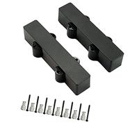 Paquete de 2 pastillas de 4 cuerdas selladas Jazz Bass Bridge Pastillas Humbucker Negro DIY Accs