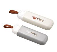 Paquete De 2 Pastilleros Portátiles, Pastillero De Bolsillo, Pastillero Con Mini Compartimento, Pastillero A Prueba De Fugas, Organizador De Pastillas De Viaje, Pastillero De Viaje Pequeño