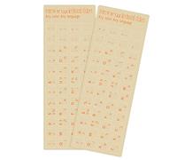 Paquete de 2 pegatinas hebreas para teclado, teclado de fondo transparente con letras naranjas de reemplazo hebreo pegatinas para computadoras de escritorio de ordenador portátil y teclados
