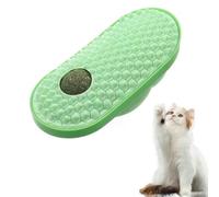 Paquete de 2 peines de masaje de esquina para gatos con hierba gatera, bonita forma de aguacate, peines de masaje de pared más suaves con bola de hierba gatera, herramienta de masaje para gatos de