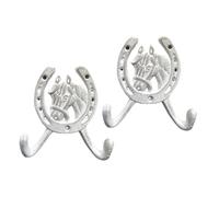 Paquete De 2 Perchas De Pared De Hierro Fundido Estilos Europeos Ganchos Decorativos Montados En La Pared Para Jardín Baño Entrada Suerte Gancho Herradura