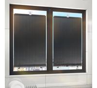 Paquete de 2 Persiana Enrollable con Ventosa, Estor Enrollable Opaca Sin Taladrar, Cortinas Blackout Protección UV 80%, Estor Opaco Retráctiles, Persianas Temporales Portátiles Sin Taladrar