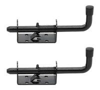 Paquete de 2 pestillos resistentes con resorte de 5 pulgadas/128 mm, perno de barril de cerradura de puerta de garaje, pasador de resorte para puerta de patio, cobertizo, puerta trasera, remolque