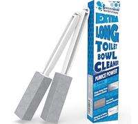 Paquete de 2 piedras pómez para limpieza de inodoro, mango extra largo para quitar anillo de cuenco, piscina, baño, cepillo de inodoro