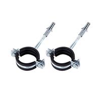 (Paquete de 2 piezas) Antivibraciones Soportes de tubo de metal único Clips Abrazaderas Revestimiento de goma para tubos de Ø 40-45 mm (2)