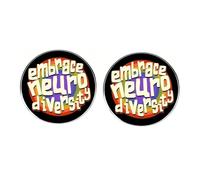 Paquete de 2 pines Embrace Neurodiversity, insignia de botón de aleación de diversidad arcoíris, broche de solapa de concienciación inclusiva para mochila, chaqueta, sombrero