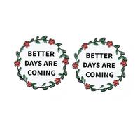 Paquete de 2 pines esmaltados "Better Days Are Coming", insignias de aleación con cita positiva inspiradora, pines de botón motivacionales para chaqueta, mochila, regalos para mujeres y hombres