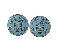 Paquete de 2 pines esmaltados inspiradores - Brave Enough to Be Bad at Something New Motivational Quote Pin de solapa de aleación de metal