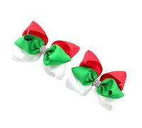 Paquete de 2 pinzas para el pelo con lazo navideño, accesorio para el pelo, decoración para niños y adultos