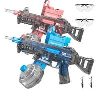 Paquete de 2 Pistola de Agua Electronica, Batería Recargable Pistola Agua para Niños y Niñas a Partir de 6 Años, Pistola Juguetes Acuáticos Alcance Largo 10M, Electric Water Gun (Rosado+Azul)
