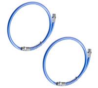 Paquete de 2 pistolas de grasa flexibles, tubo de resina alto con ajuste de rosca para sistemas de lubricación industrial, manguera de grasa flexible para zonas de alcance duro