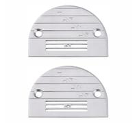 Paquete de 2 placas de aguja E12 para máquina de coser industrial, compatible con Juki DDL-8700 5550 Brother DB2-B735 Singer Jack, placa de garganta de acero con marcas de guía de costura para punto