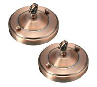Paquete de 2 placas de cobre con gancho de rosa de techo vintage para lámpara de luz, placa de techo de metal antiguo de 108 mm con accesorios para techo y lámpara de pared, stock del Reino Unido