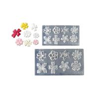 Paquete de 2 plantillas de silicona para uñas, herramienta de diseño de flores para manicura