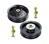 Paquete de 2 poleas tensoras planas para Craftsman, sustituye a 532196106 532196104 197380 197379 196106, compatible con tractor de césped TS342 TS343 TS348 con cubierta de 42 46 48 54 pulgadas