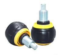 Paquete de 2 pomos de ajuste de fitness para bicicletas estáticas, pomos de resorte de aleación de plástico y aluminio, diseño antideslizante (M16-32-8 mm)