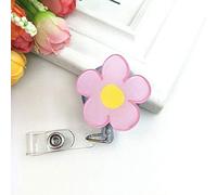 Paquete de 2 portatarjetas con clip y mosquetón de carrete retráctil, para tarjetas de identificación, llavero, diseño bonito para mujeres, enfermeras, maestras y estudiantes, tipo D