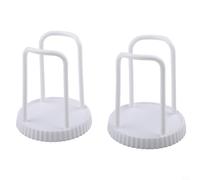 Paquete de 2 portavasos de papel diseñados con construcción impermeable y ahorro de espacio, base antideslizante estable para una cómoda organización de tazas (beige)