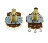Paquete de 2 potenciómetro alfa de tamaño completo para guitarra con eje de latón de 19,5 mm B250K