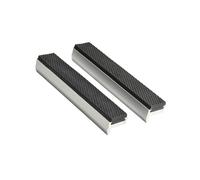 Paquete de 2 prensas protectoras - Mandíbula magnética en forma de V de aleación de aluminio suave cubierta de banco de metal para almohadillas de madera de plástico para plata (8 pulgadas)