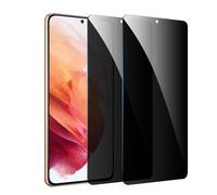 [Paquete de 2] Protector de pantalla de privacidad para Samsung Galaxy S21 Plus 5G, película de vidrio templado antiespía, reconocimiento de huellas dactilares, dureza 9H, antiarañazos, antihuellas