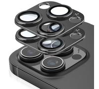 Paquete de 2 Protectores de Lente de cámara para iPhone 16 Pro MAX, aleación de Aluminio de Vidrio y Cubierta de cámara de Vidrio Templado de Zafiro, Fuerte adherencia, Resistente a los arañazos