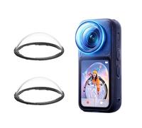 Paquete de 2 protectores de lente para Insta360 X6, protector de lente de PC óptico HD, tapa de lente de bloqueo de rosca antiarañazos para cámara de acción X6, accesorio de vlogging para deportes al