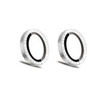 Paquete de 2 protectores de pantalla de lente de cámara para iPhone 16, película de lente de cámara de diamante brillante, película de cubierta de anillo de metal a prueba de golpes, protector de