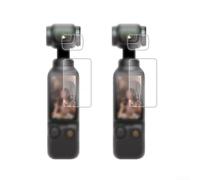 Paquete de 2 protectores de pantalla de vidrio templado para DJI para Osmo Pocket 4/3, dureza para lente ultra transparente resistente a los arañazos, protector LCD, sensible al tacto, fácil