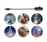 Paquete De 2 Proyectores De Luces Navideñas para Exterior, Proyector LED USB con 6 Patrones De Iluminación Navideña, Recargable, Ideal para Fiestas De Cumpleaños Y Decoración De Interiores