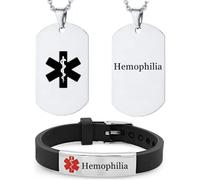 Paquete de 2 pulseras de identificación de alerta médica personalizadas para emergencias, nombre personalizado, identificación de enfermedades, pulsera de alarma para concienciación de alergias,