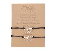 Paquete de 2 pulseras, pulseras para madre e hija, pulseras de la amistad, pulseras de corazón a juego para mamá, mamá y mi hija/hijo, regalos de regreso a la escuela, regalos del primer día de clases