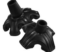 Paquete de 2 puntas de bastón para estabilidad, punta de bastón de repuesto antideslizante de 3/4 pulgadas, base de bastón autónoma para la mayoría de bastones de caminar, bastones plegables (4 y 6