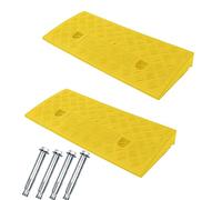 Paquete de 2 rampas de acera portátiles, rampas de acera de plástico, rampa de umbral Liviana y Resistente para Entrada, Muelle de Carga, acera, automóvil, Scooter, Bicicleta, Moto