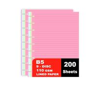 Paquete de 2 recambios forrados de 9 discos para Happy Planner, hojas sueltas de 110 g/m², 5 colores (por color, 40 hojas/80 páginas), 200 hojas/400 páginas, tamaño clásico de 7 x 9.25 pulgadas