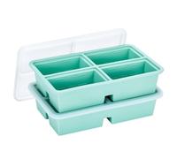 Paquete de 2 recipientes de sopa extra grandes para congelar, molde de silicona para congelar sopa, con tapa, recipientes de almacenamiento de sopa de preparación de comidas, bandeja grande de cubitos