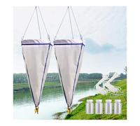 Paquete de 2 redes de plancton de grado de investigación para fitoplancton y zooplancton, con botellas transparentes y cuerda de muestreo para estudios marinos(125Mesh)