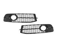 Paquete de 2 rejillas de luz antiniebla delanteras, color negro brillante, compatibles con C6 2008-2011, estilo malla, par izquierdo derecho