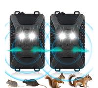 Paquete de 2 repelentes de roedores para motores de automóvil, repelente de roedores ultrasónico para interiores, funciona con pilas, repelente de ratones debajo del capó, mantiene a los ratones
