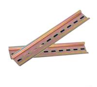 Paquete de 2 rieles DIN ranurados de aluminio de 35 mm de ancho y 7,5 mm de altura para recicladores fotovoltaicos y montaje protector de fugas de tierra (20 cm)