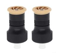 Paquete de 2 rociadores de agua ajustables de 360 grados para jardín con roscas internas/externas para riego al aire libre, plástico de ingeniería, color negro