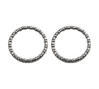 Paquete de 2 rodamientos de auriculares de bicicleta de 1 1/8 pulgadas con diseño de bola enjaulada, juego de rodamientos de metal enjaulado, carreras de rodamiento de horquilla delantera, carreras de