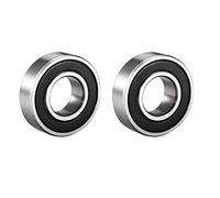 Paquete de 2 rodamientos de bolas de doble cara de goma sellados con ranura profunda de 15 mm x 32 mm x 9 mm