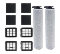 Paquete de 2 rollos de cepillo multisuperficie y 4 filtros de repuesto HF3 3649A + 4 esponjas compatibles con aspiradora Bissell Crosswave